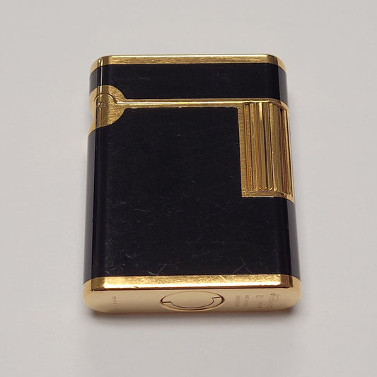 S.T. Dupont Soubreny Gold Plated & Black Lacquer Lighter