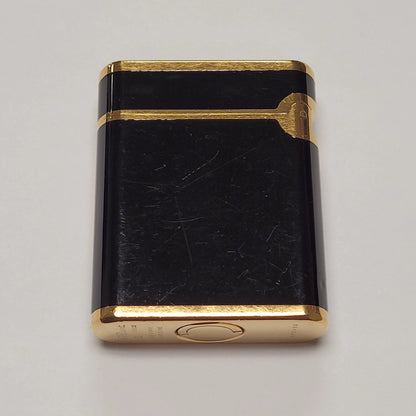 S.T. Dupont Soubreny Gold Plated & Black Lacquer Lighter
