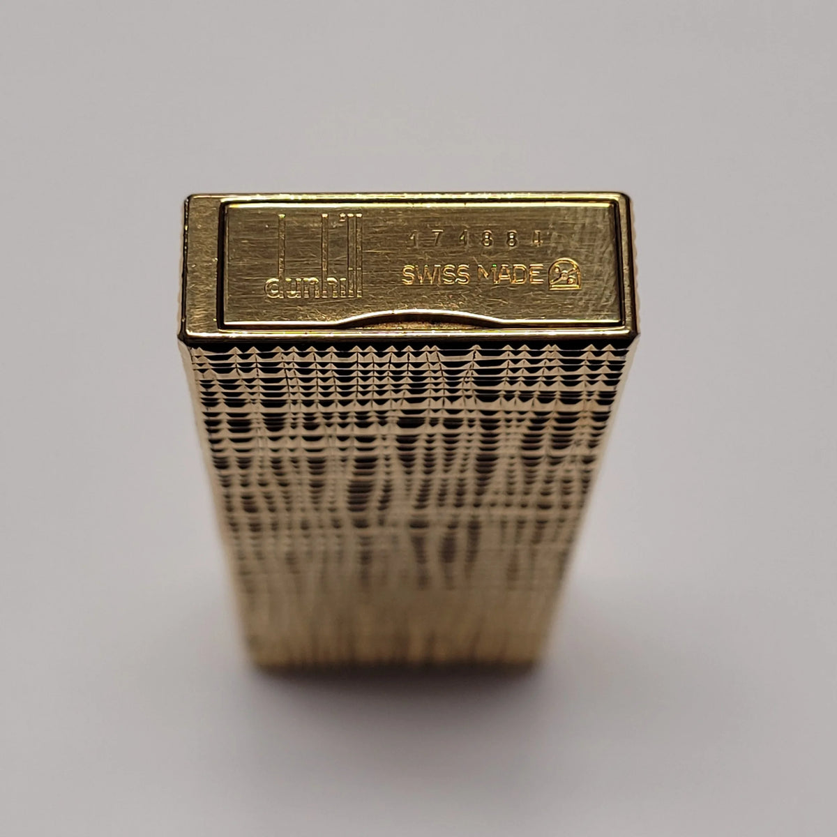 Alfred Dunhill Gemline Gold Plated Distorted Hobnail Lighter