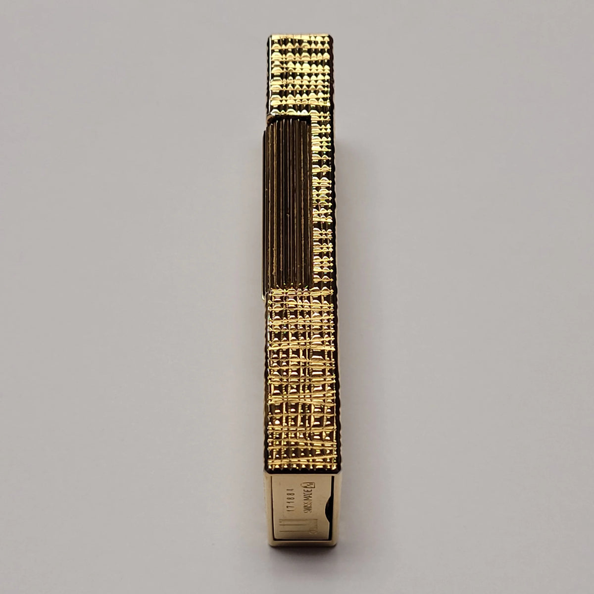 Alfred Dunhill Gemline Gold Plated Distorted Hobnail Lighter