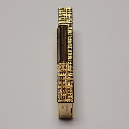 Alfred Dunhill Gemline Gold Plated Distorted Hobnail Lighter