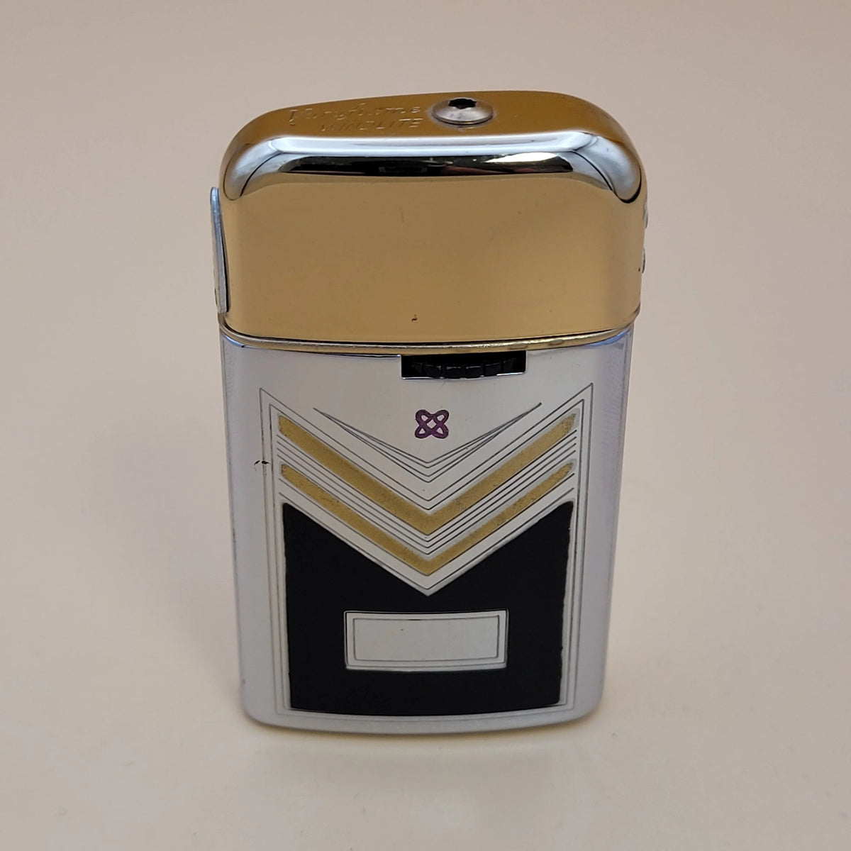 Ronson Varaflame Windlite Black Enamel Lighter