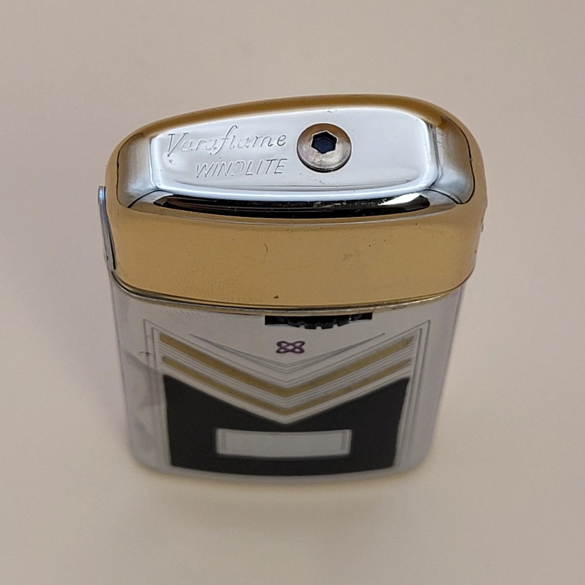 Ronson Varaflame Windlite Black Enamel Lighter