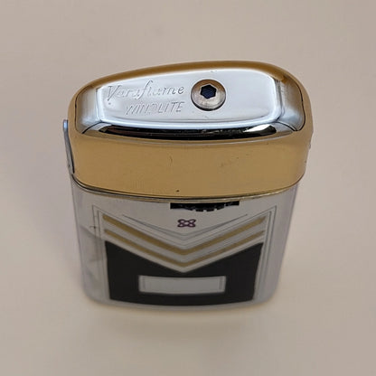 Ronson Varaflame Windlite Black Enamel Lighter