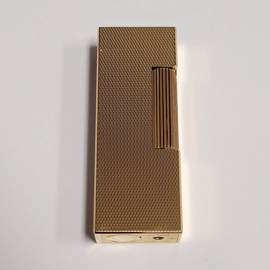 Alfred Dunhill Rollagas 2 Gold Plated Barley Lighter