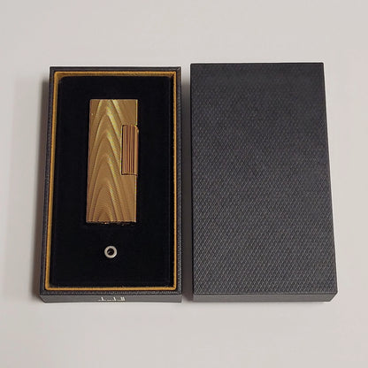 Alfred Dunhill Rollagas 2 Gold Plated Moire Lighter