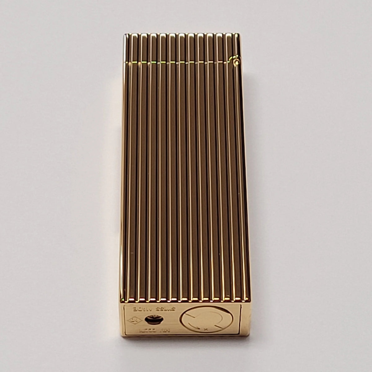 Alfred Dunhill Rollagas 2 Gold Plated Lines Lighter