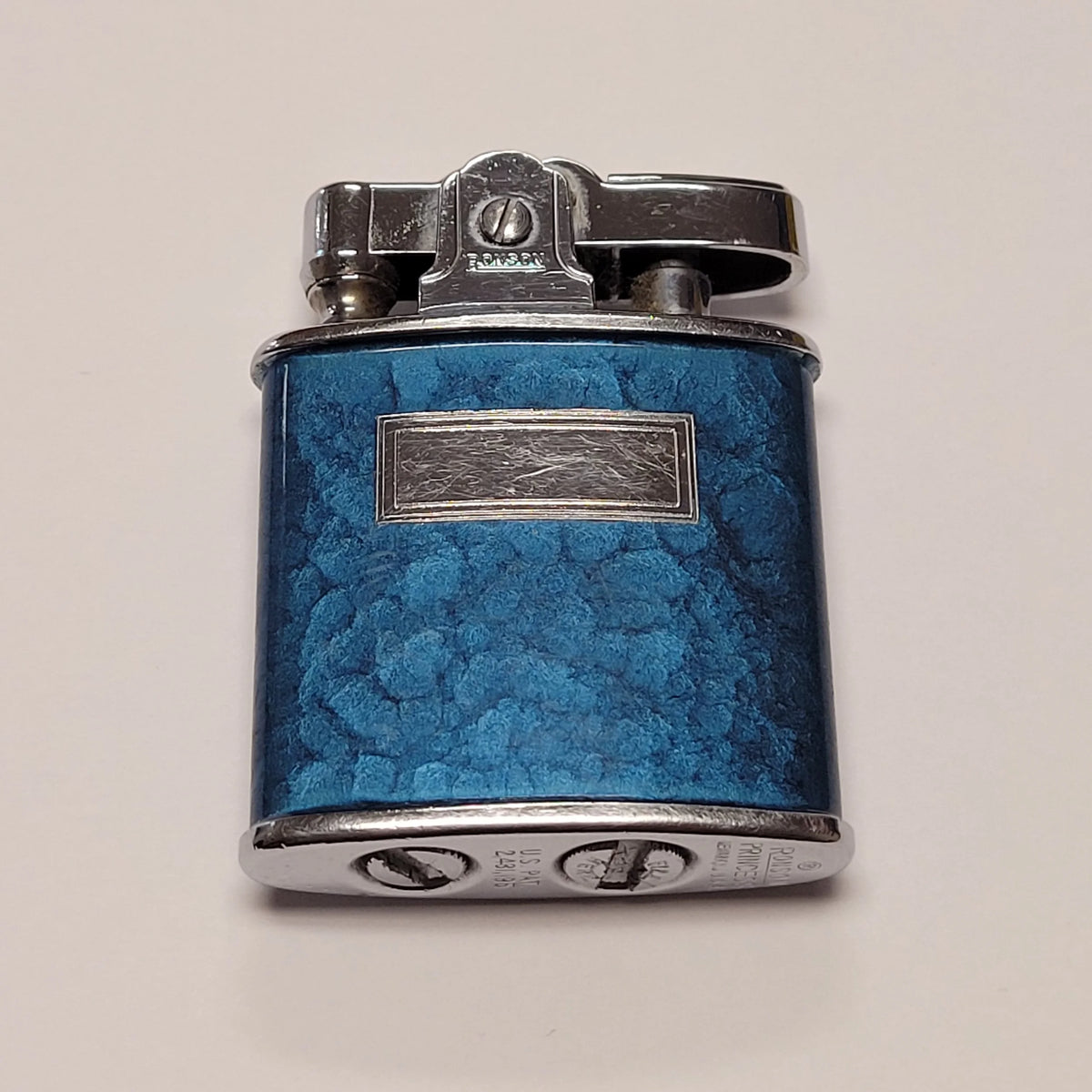 1930s Ronson Princess Blue Enamel Lighter