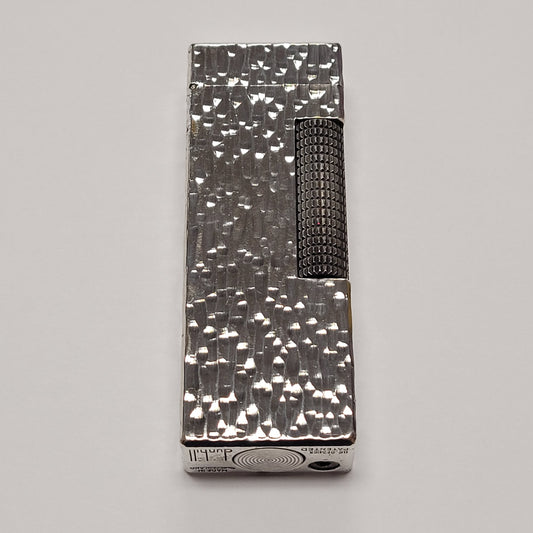 Alfred Dunhill Rollagas Bark & Silver Plated Lighter