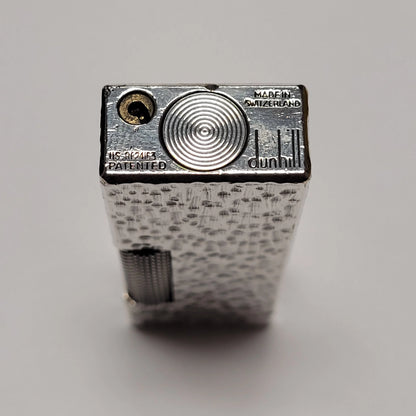 Alfred Dunhill Rollagas Bark & Silver Plated Lighter