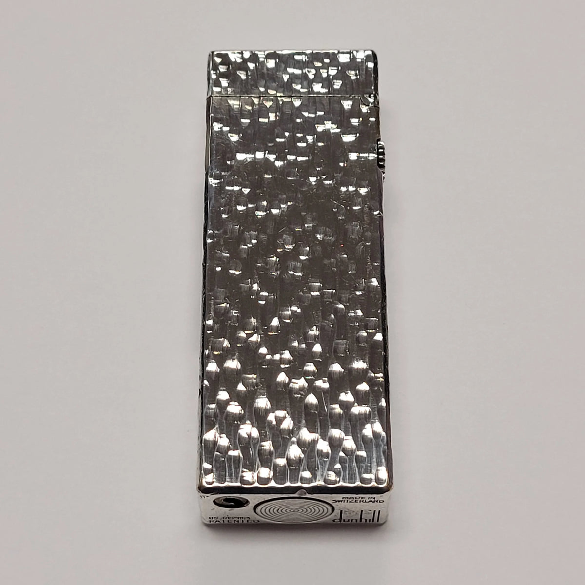 Alfred Dunhill Rollagas Bark & Silver Plated Lighter