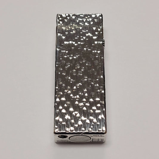 Alfred Dunhill Rollagas Bark & Silver Plated Lighter