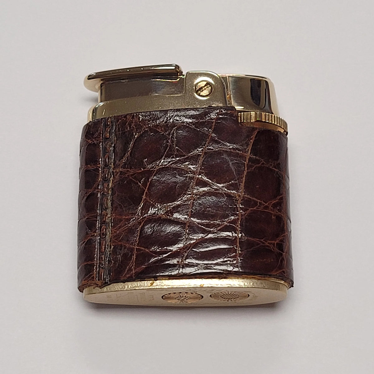 Ronson Varaflame Petite Brown Leather Lighter