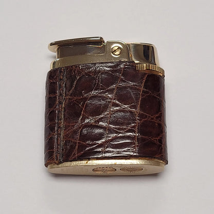 Ronson Varaflame Petite Brown Leather Lighter