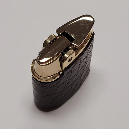 Ronson Varaflame Petite Brown Leather Lighter