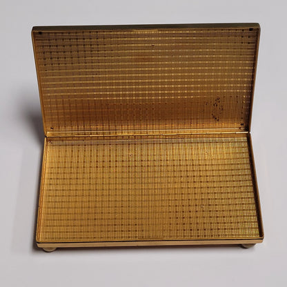 1950s Evans Blue & Gold Cloisonne Enamel Cigarette Box