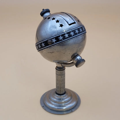 Vintage Perpetual Calendar Globe Table Lighter