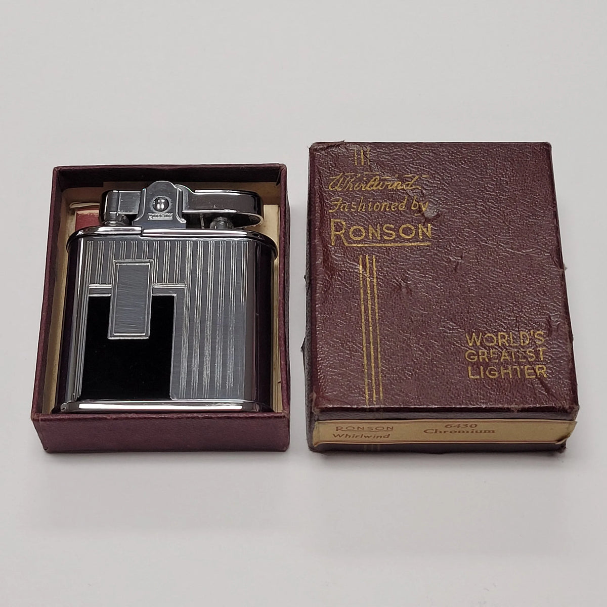 1940s Ronson Whirlwind Art Deco Enamel Lighter