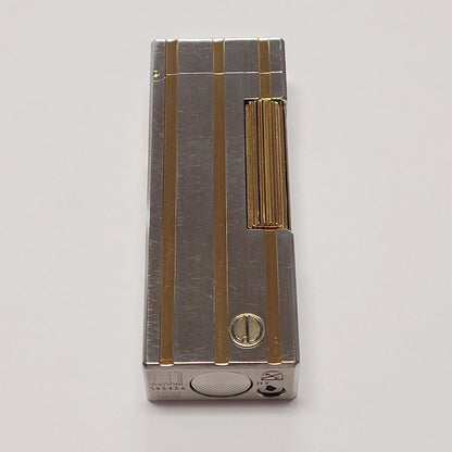 Alfred Dunhill Rollagas Palladium & Gold Stripes Lighter