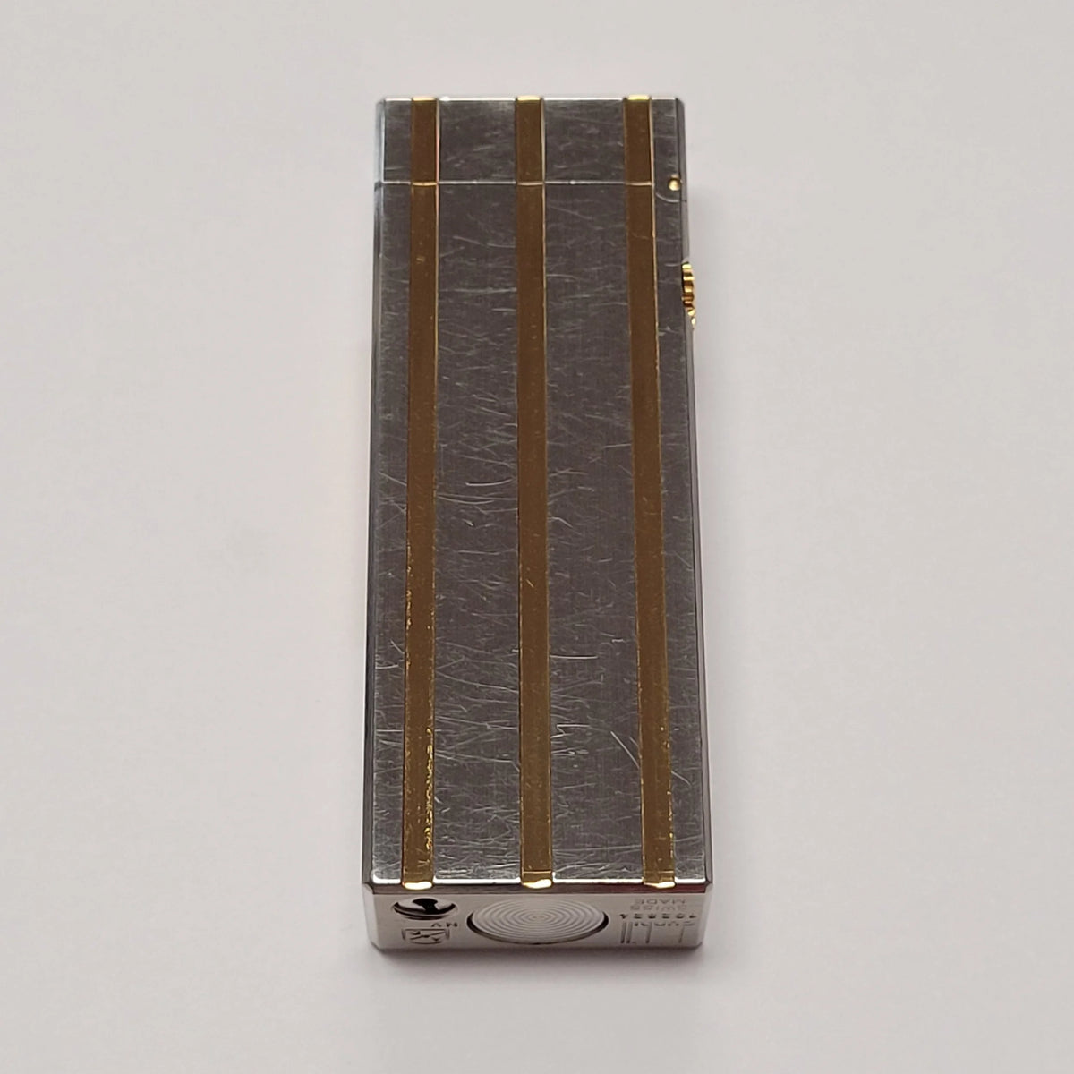 Alfred Dunhill Rollagas Palladium & Gold Stripes Lighter