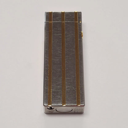 Alfred Dunhill Rollagas Palladium & Gold Stripes Lighter