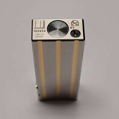 Alfred Dunhill Rollagas Palladium & Gold Stripes Lighter