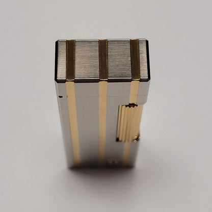 Alfred Dunhill Rollagas Palladium & Gold Stripes Lighter