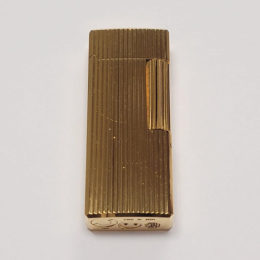 Mark Cross Gold Plated Lines Lighter