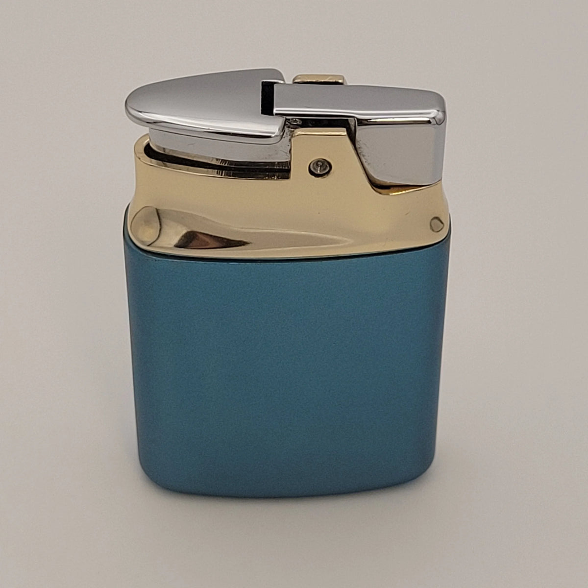 1960 Ronson Pioneer Blue & Gold Petrol Lighter