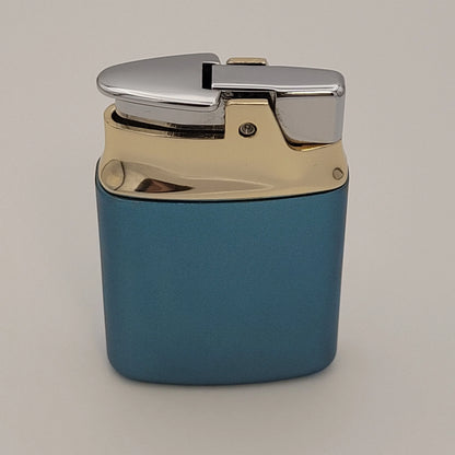 1960 Ronson Pioneer Blue & Gold Petrol Lighter