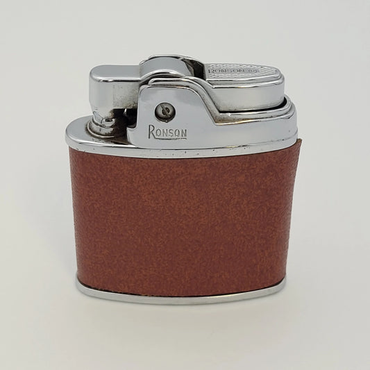 1950s Ronson Sport Brown Leatherette Lighter