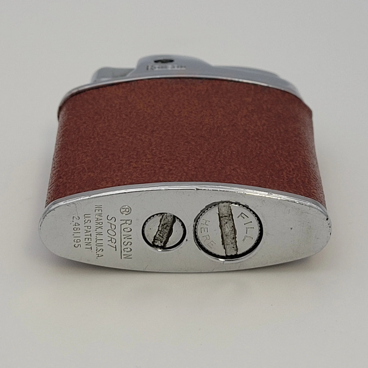 1950s Ronson Sport Brown Leatherette Lighter