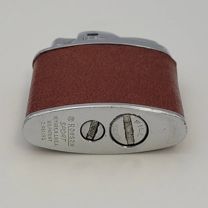 1950s Ronson Sport Brown Leatherette Lighter