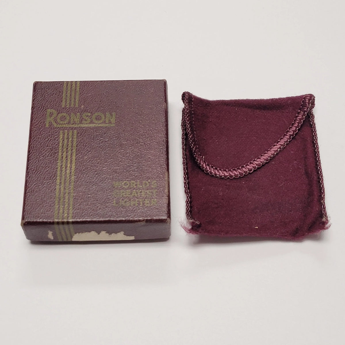 1950s Ronson Sport Brown Leatherette Lighter