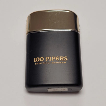 1950s Ronson Typhoon 100 Pipers Seagram Scotch Lighter