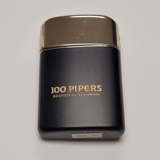1950s Ronson Typhoon 100 Pipers Seagram Scotch Lighter