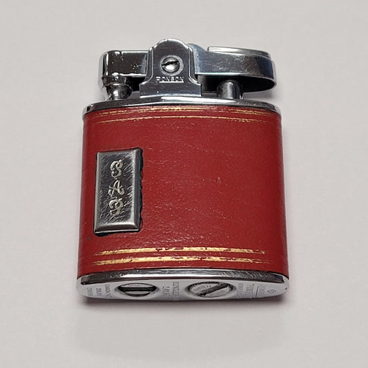1930s Ronson Princess Red Leather Lighter