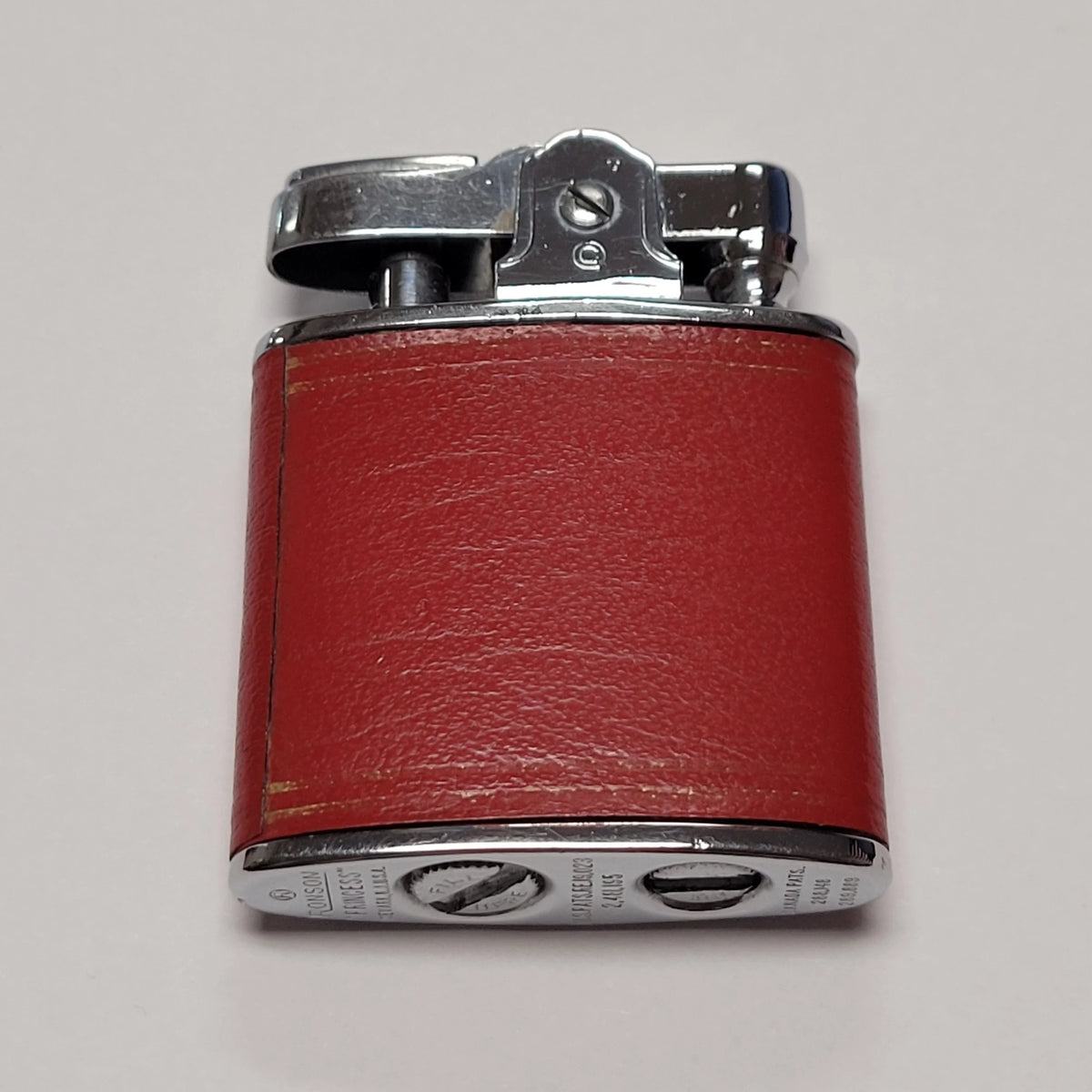 1930s Ronson Princess Red Leather Lighter