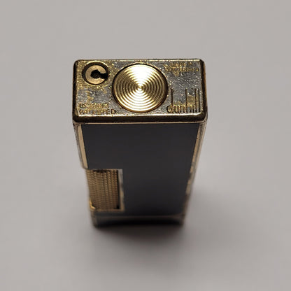 Alfred Dunhill Rollagas Gold Plated & Black Lacquer Lighter