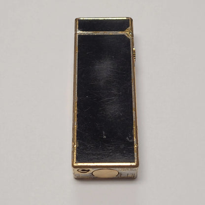 Alfred Dunhill Rollagas Gold Plated & Black Lacquer Lighter