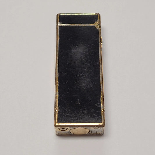 Alfred Dunhill Rollagas Gold Plated & Black Lacquer Lighter