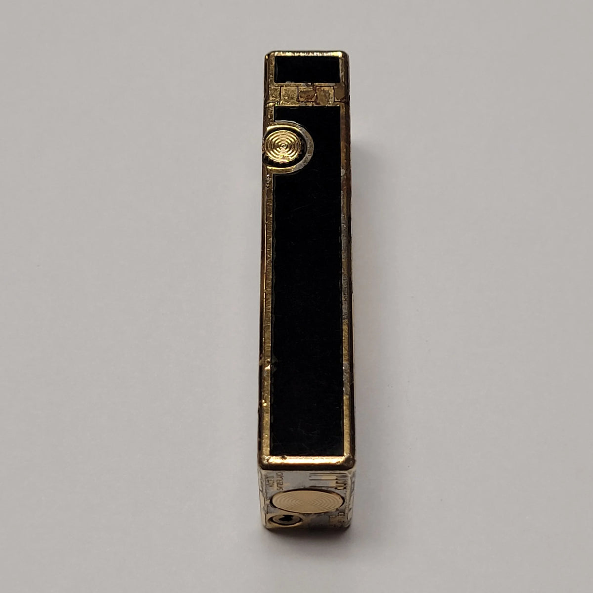Alfred Dunhill Rollagas Gold Plated & Black Lacquer Lighter
