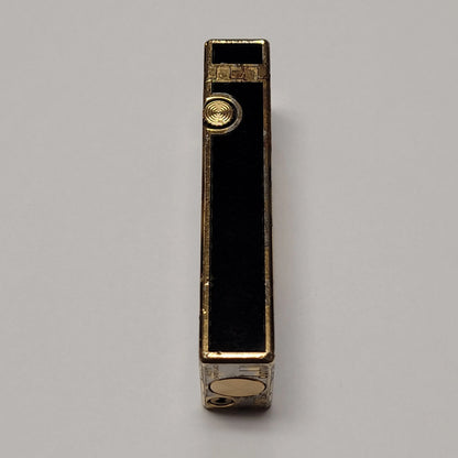 Alfred Dunhill Rollagas Gold Plated & Black Lacquer Lighter