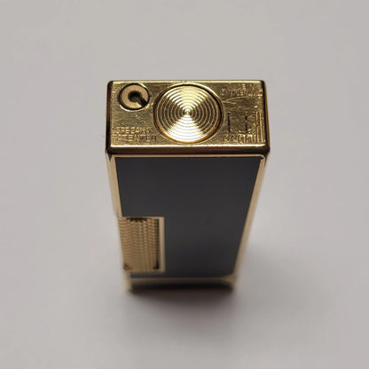 Alfred Dunhill Rollagas Two-Tone Brown Lacquer & Gold Plated Lighter