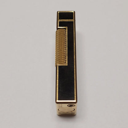 Alfred Dunhill Rollagas Two-Tone Brown Lacquer & Gold Plated Lighter