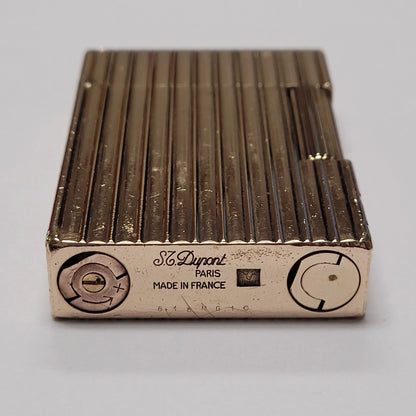 S.T. Dupont Ligne 2 Small Gold Plated & Columns Lighter