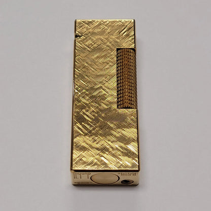 1960s Alfred Dunhill Rollagas Gold Plated & Florentine Lighter