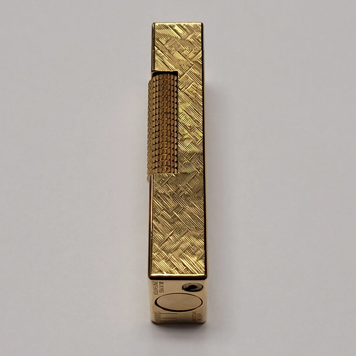 1960s Alfred Dunhill Rollagas Gold Plated & Florentine Lighter