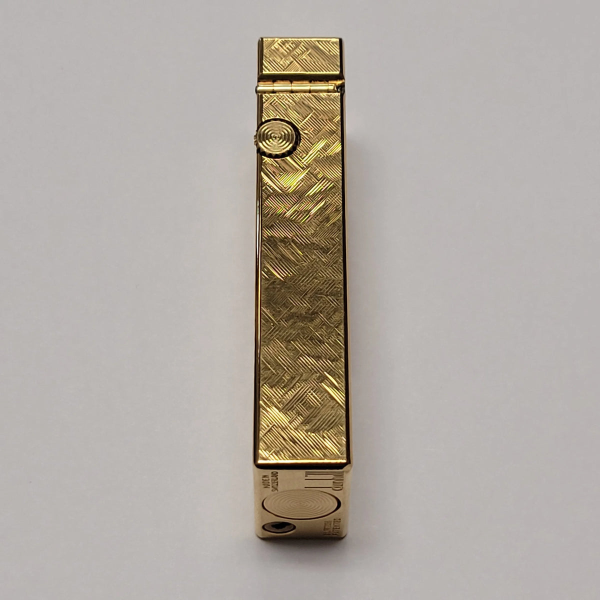 1960s Alfred Dunhill Rollagas Gold Plated & Florentine Lighter