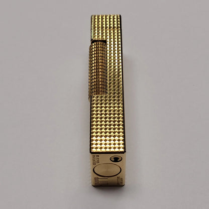 Alfred Dunhill Rollagas Gold Plated Hobnail Lighter